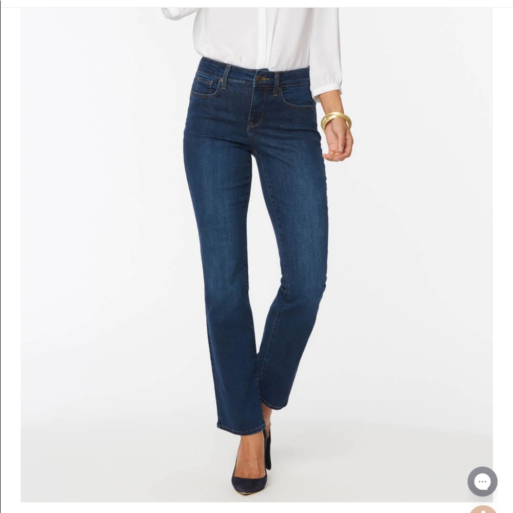 NYDJ Dark Wash Straight Leg Jeans 10